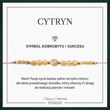 Bransoletka z kamieni naturalnych cytryn