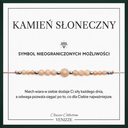 Bransoletka z kamieni naturalnych kamień słoneczny