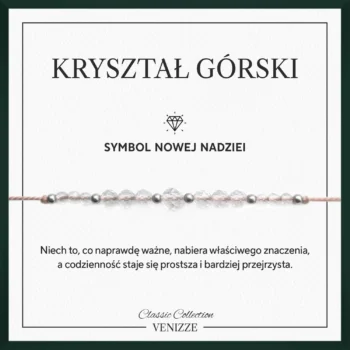 Bransoletka z kamieni naturalnych kryształ górski