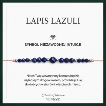 Bransoletka z kamieni naturalnych lapis lazuli