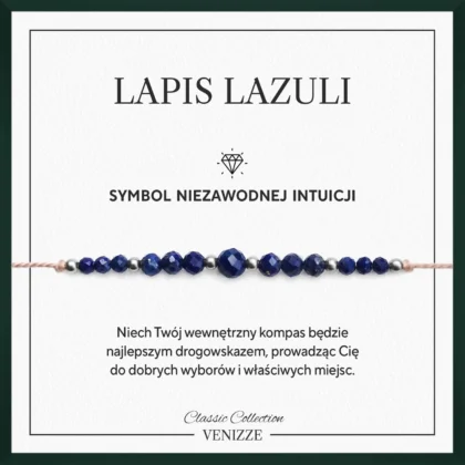 Bransoletka z kamieni naturalnych lapis lazuli