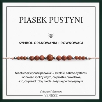 Bransoletka z kamieni syntetycznych piasek pustyni