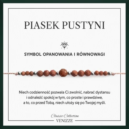 Bransoletka z kamieni syntetycznych piasek pustyni