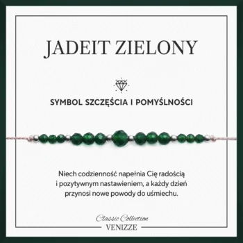 Bransoletka z kamieni naturalnych jadeit zielony