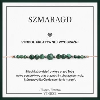Bransoletka z kamieni naturalnych szmaragd