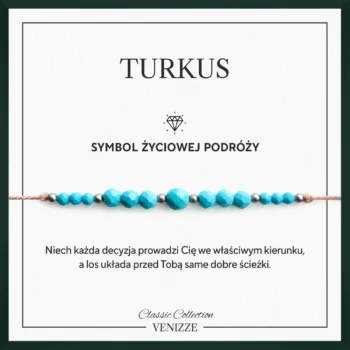 Bransoletka z kamieni naturalnych turkus