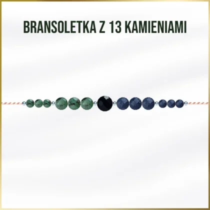 Bransoletka personalizowana 13 kamieni