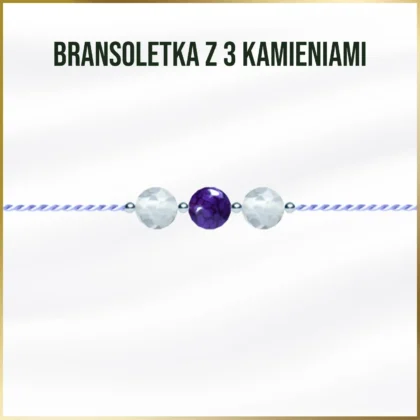Bransoletka personalizowana 3 kamienie