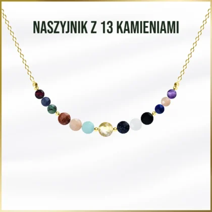 Naszyjnik personalizowany 13 kamieni