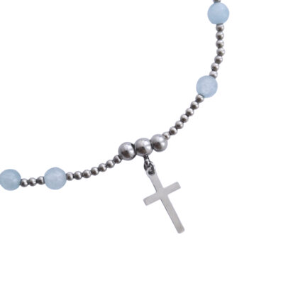 Bransoletka różaniec z jadeitem duży rozmiar