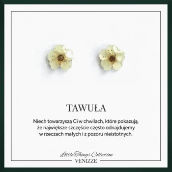 Kolczyki sztyfty tawuła pokryta żywicą
