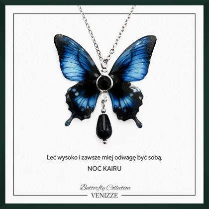 Naszyjnik motyl mystic grace z nocą kairu i cyrkonią