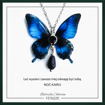 Naszyjnik motyl mystic grace z nocą kairu i cyrkonią