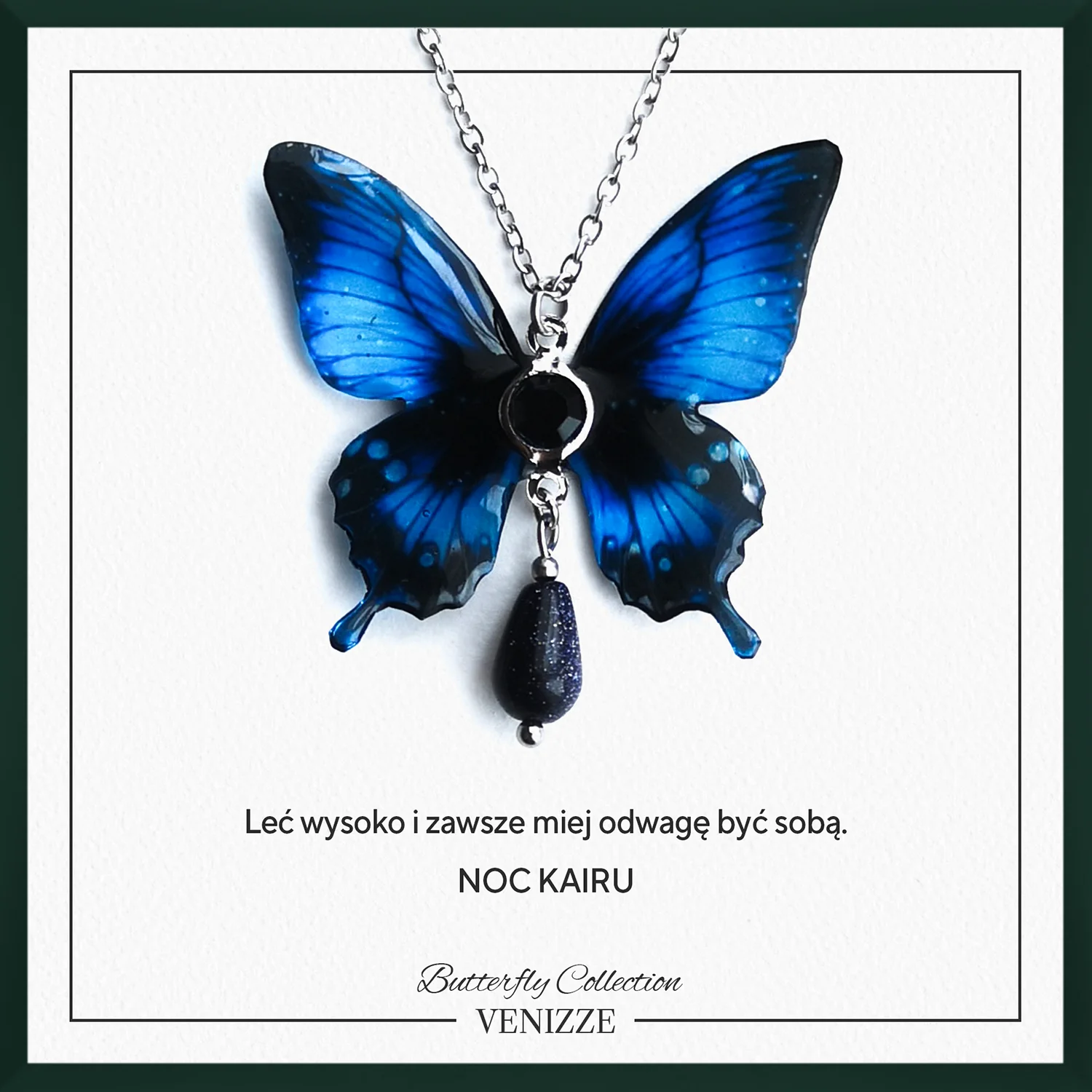 Naszyjnik motyl mystic grace z nocą kairu i cyrkonią