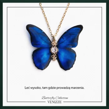 Naszyjnik motyl midnight wings z cyrkonią