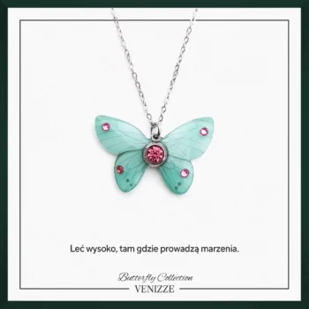 Naszyjnik motyl wild soul z cyrkoniami