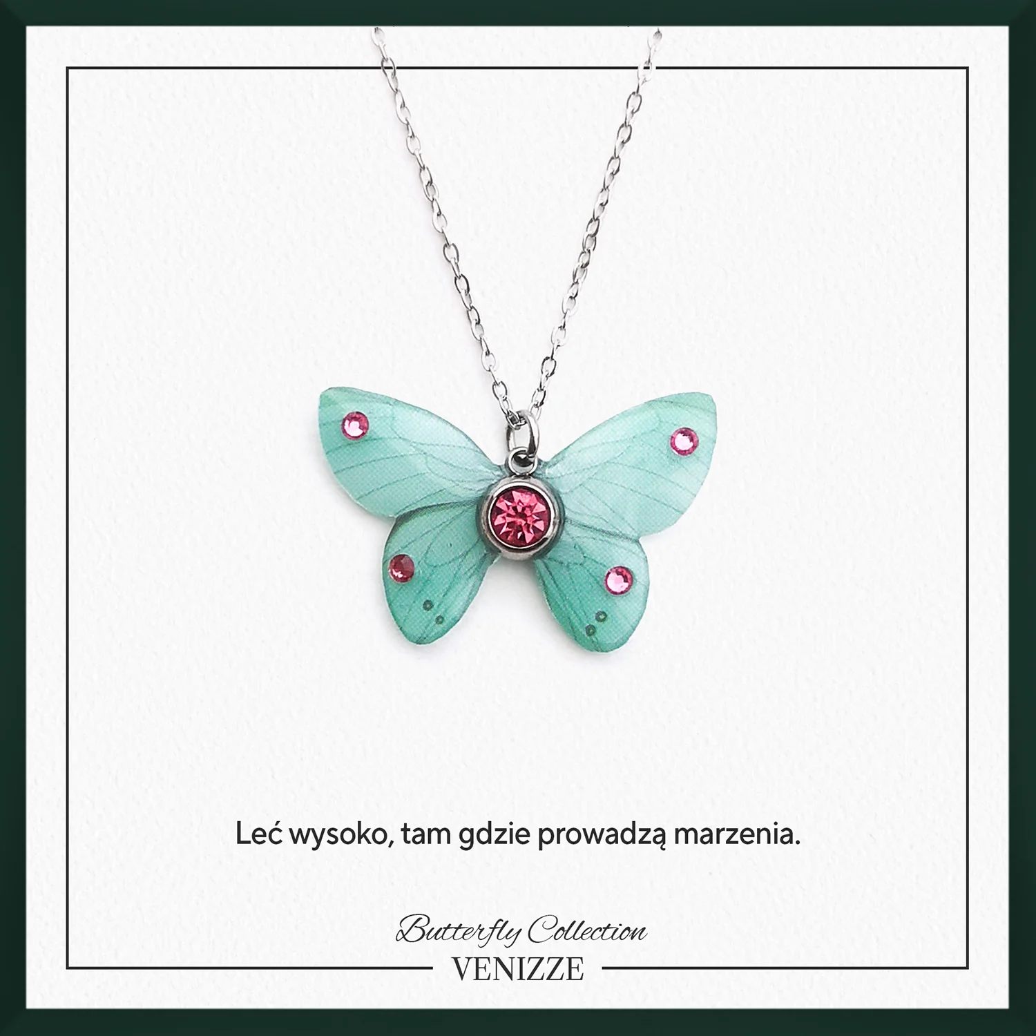 Naszyjnik motyl wild soul z cyrkoniami