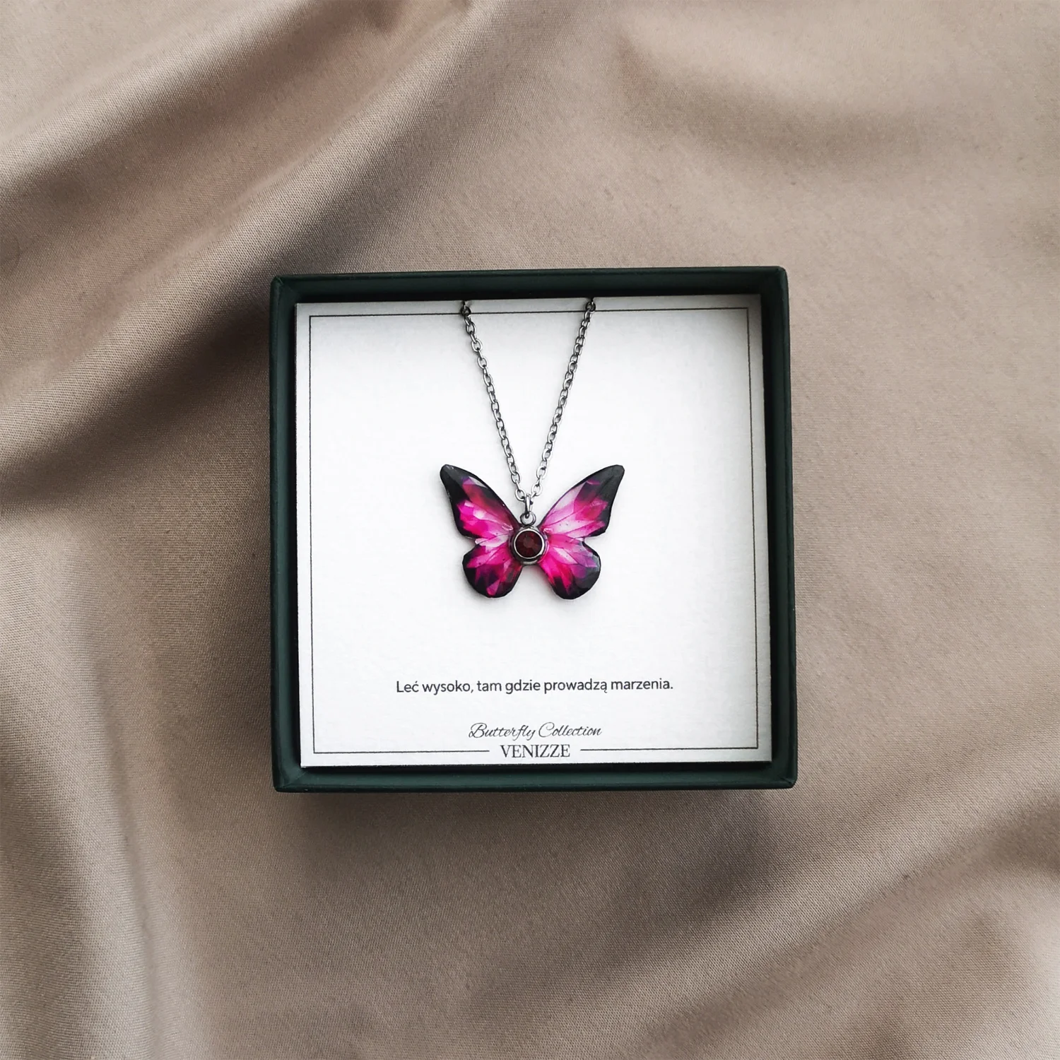 Naszyjnik motyl blossom fairy z cyrkonią - obrazek 6