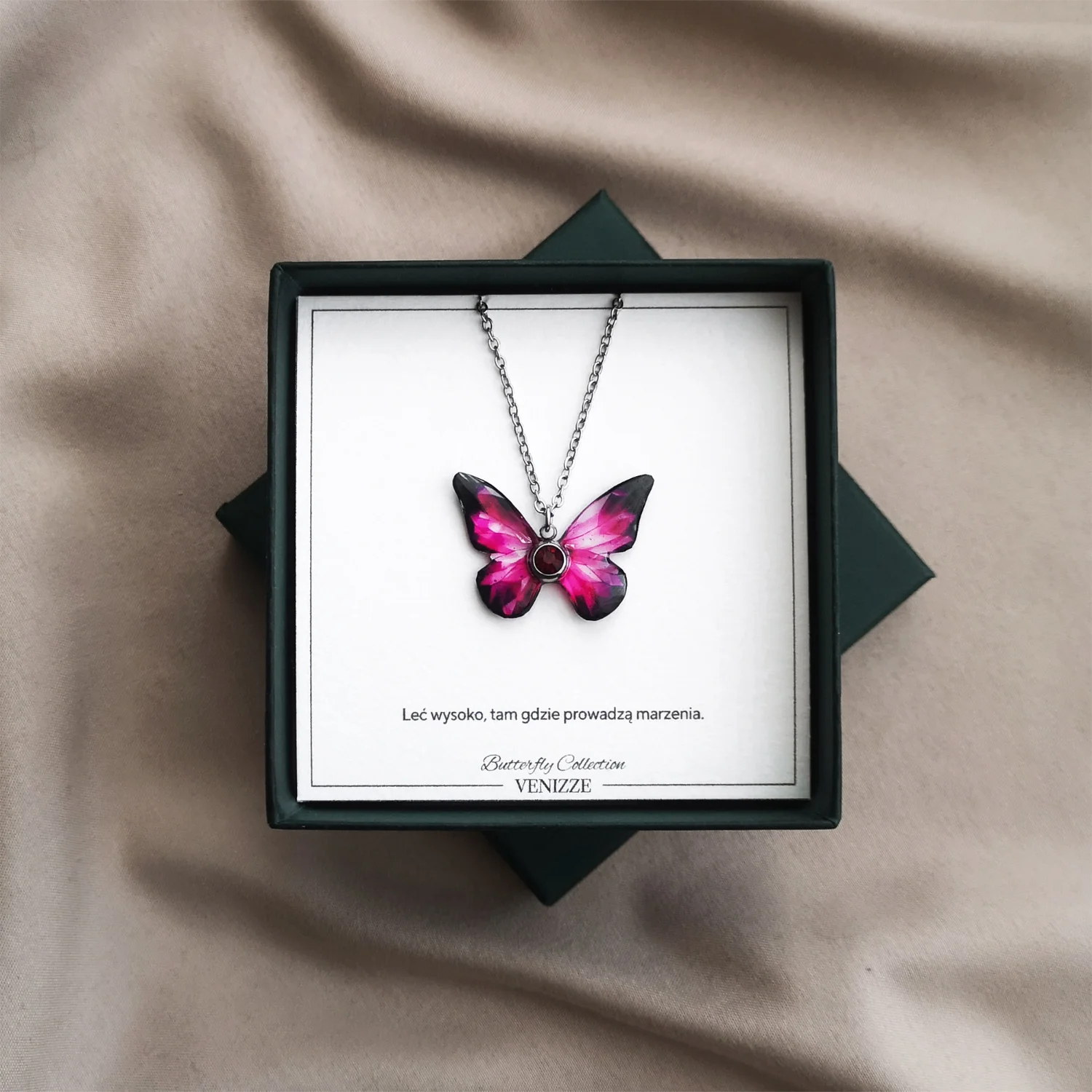 Naszyjnik motyl blossom fairy z cyrkonią - obrazek 5