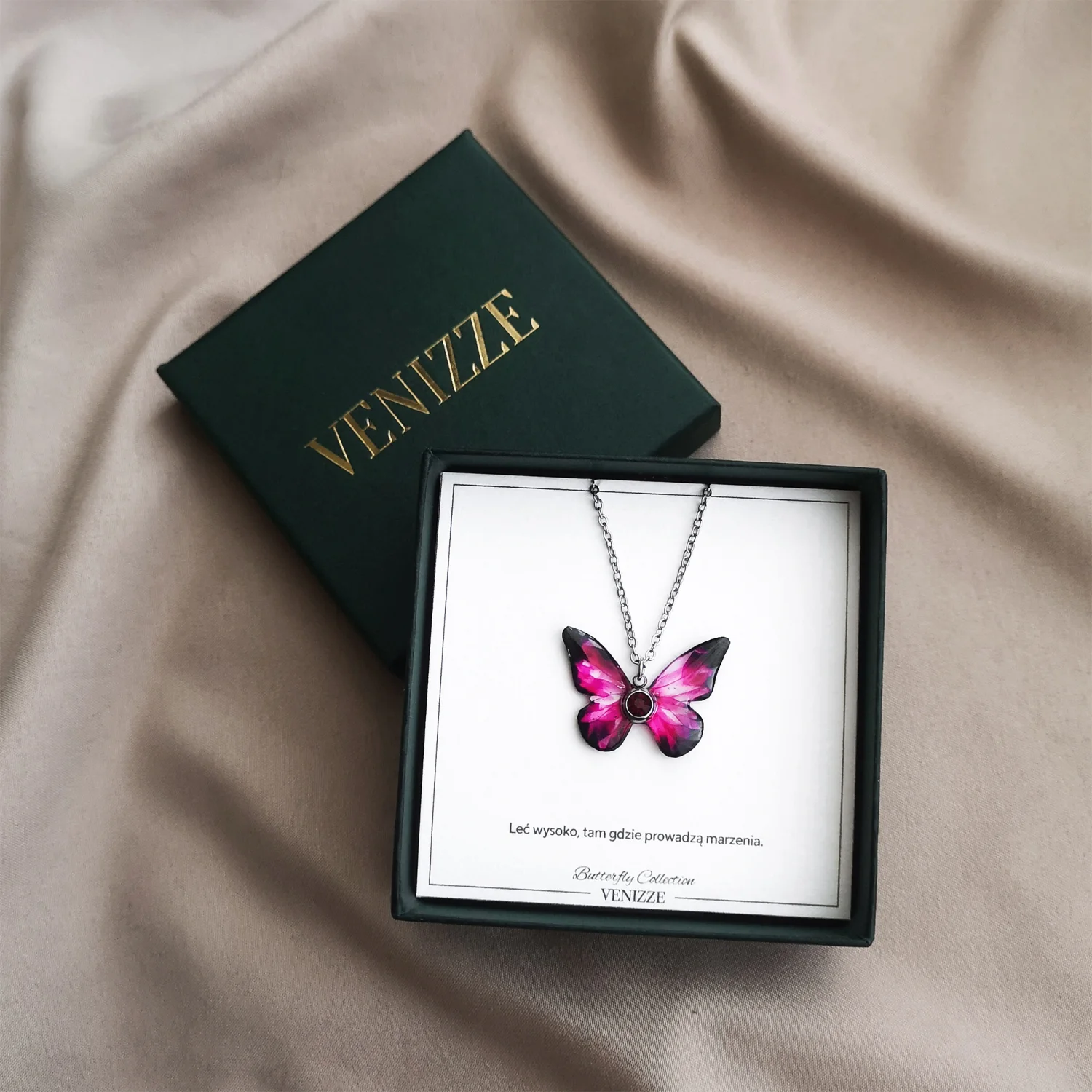 Naszyjnik motyl blossom fairy z cyrkonią - obrazek 2