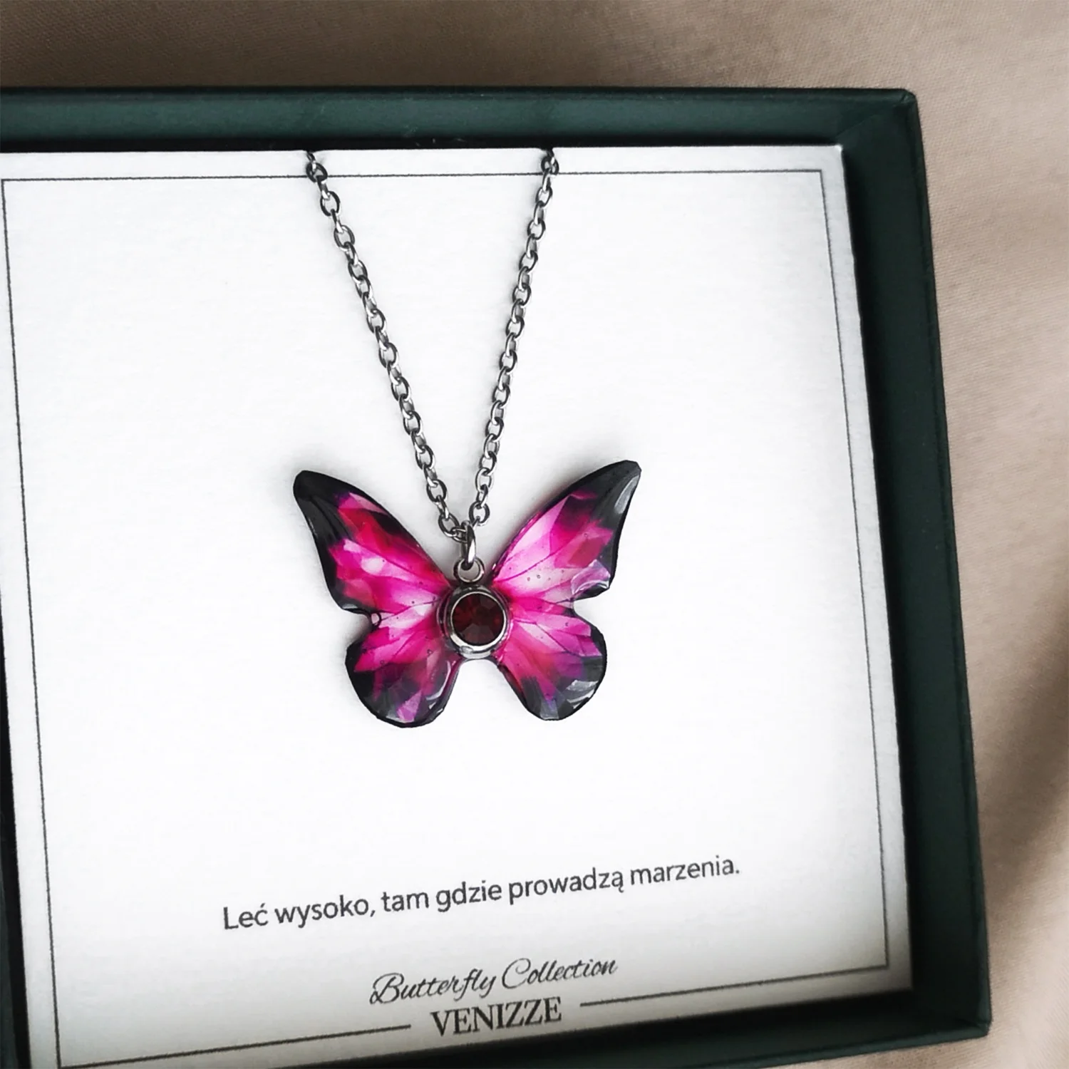 Naszyjnik motyl blossom fairy z cyrkonią - obrazek 4