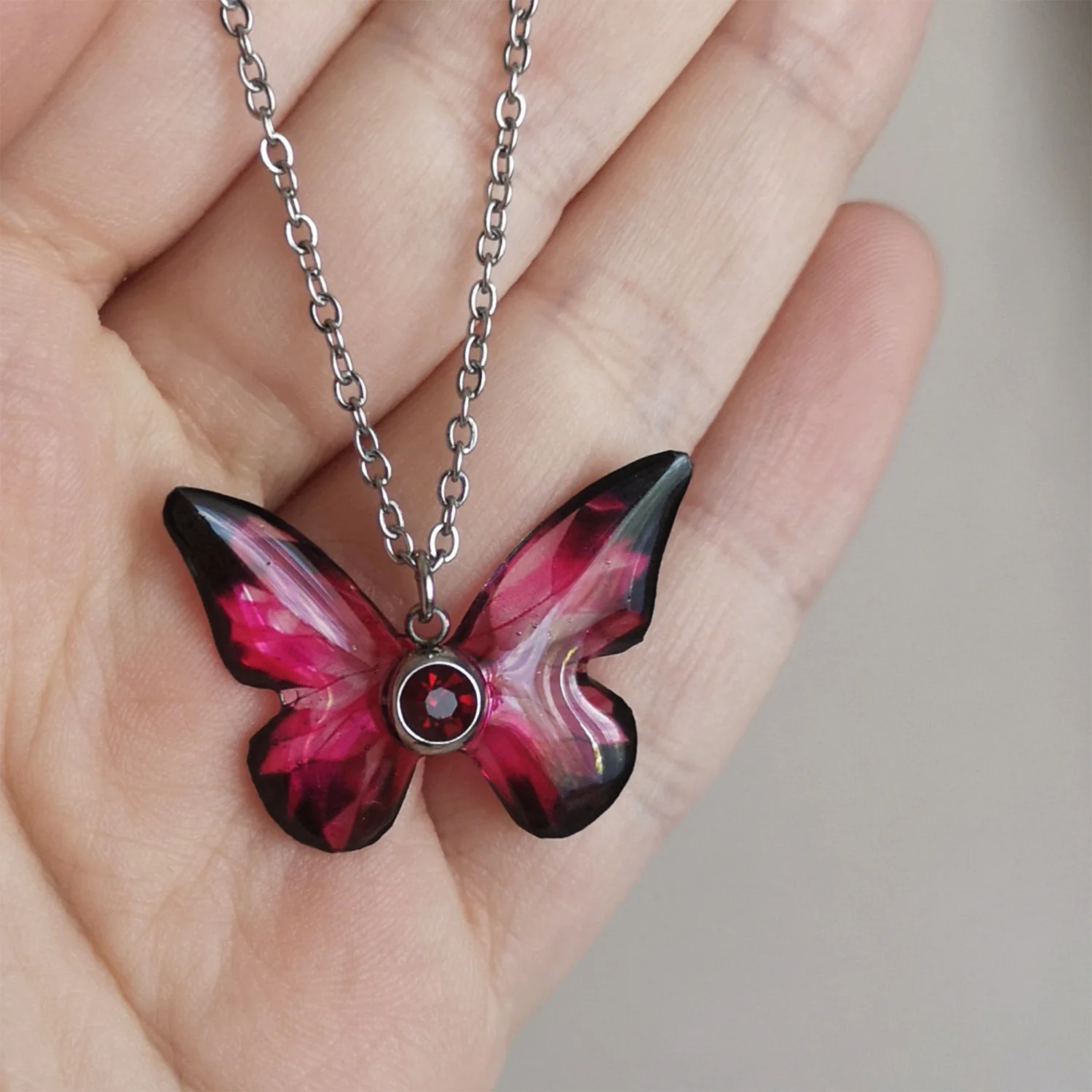 Naszyjnik motyl blossom fairy z cyrkonią - obrazek 3