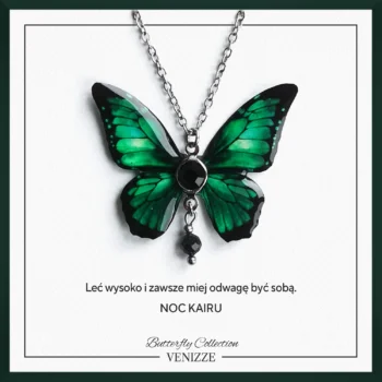 Naszyjnik motyl fern flutter z Nocą Kairu i cyrkonią
