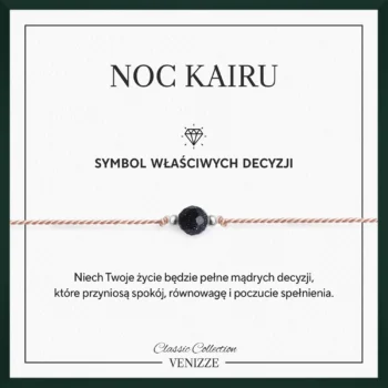 Bransoletka szczęścia z kamieniem syntetycznym Noc Kairu