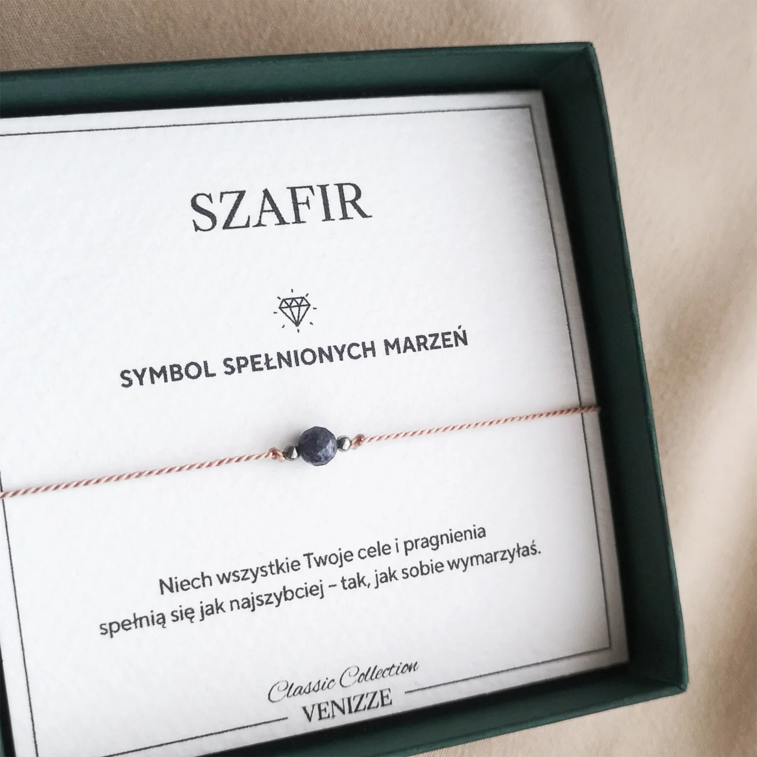 Bransoletka szczęścia z kamieniem naturalnym szafir - obrazek 6