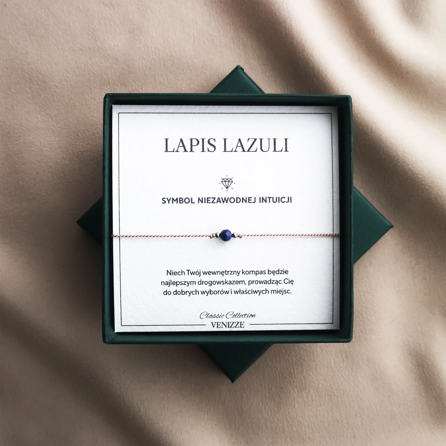 Bransoletka szczęścia z kamieniem naturalnym lapis lazuli - obrazek 7