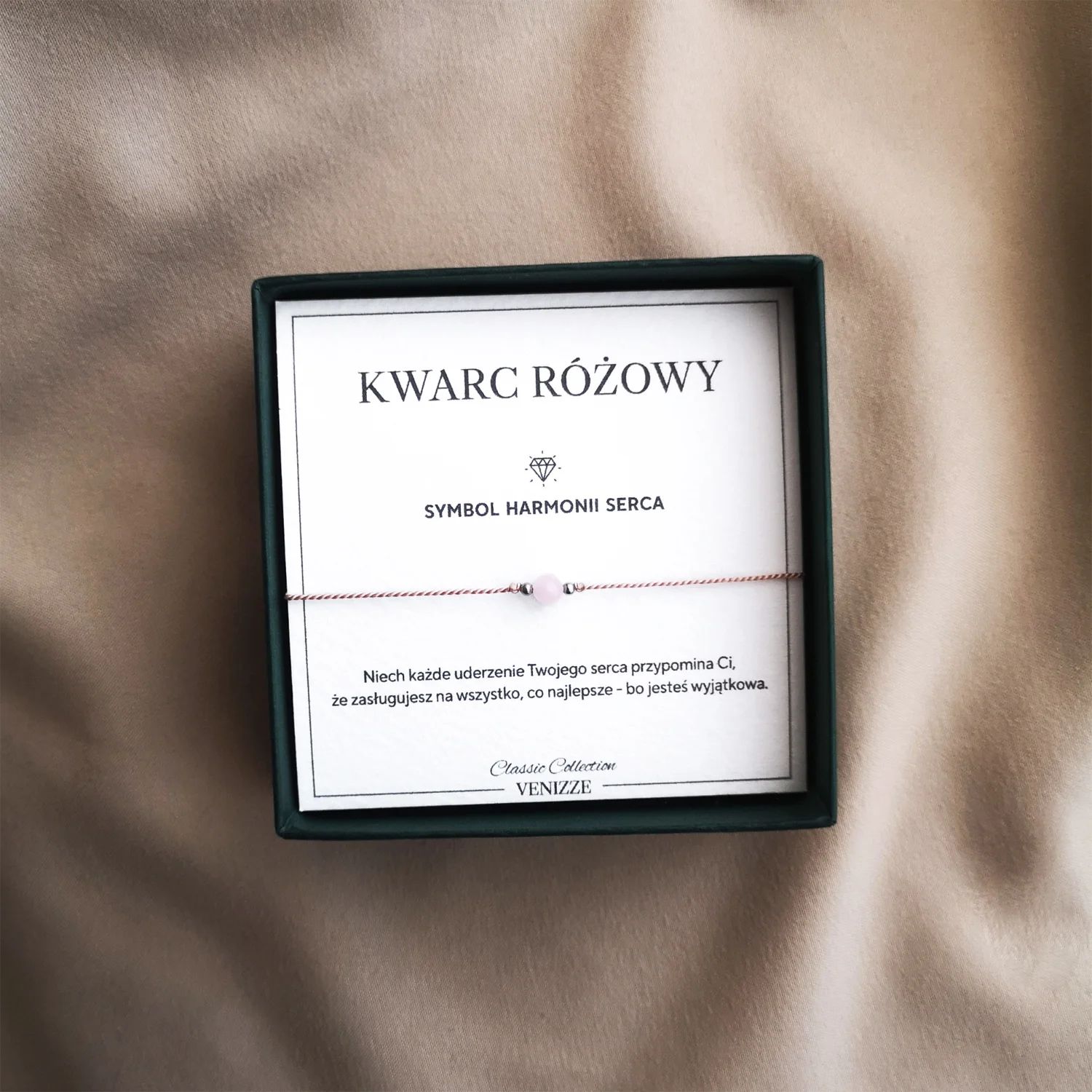 Bransoletka szczęścia z kamieniem naturalnym kwarc różowy - obrazek 8