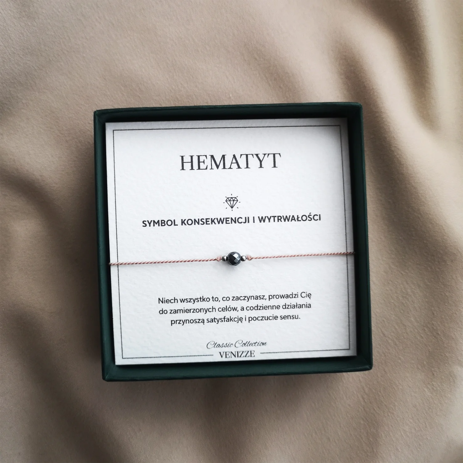 Bransoletka szczęścia z kamieniem naturalnym hematyt - obrazek 8